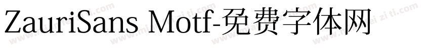 ZauriSans Motf字体转换